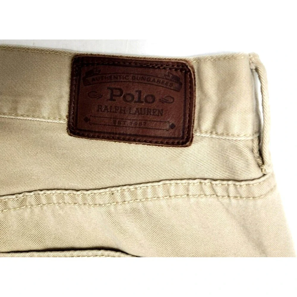Polo Ralph Lauren Straight Pants Men's 36x34* Beige 5-Pocket Twill Jeans